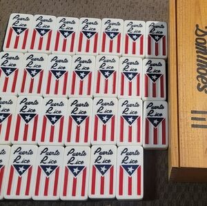 Puerto Rico Flag Domino Set